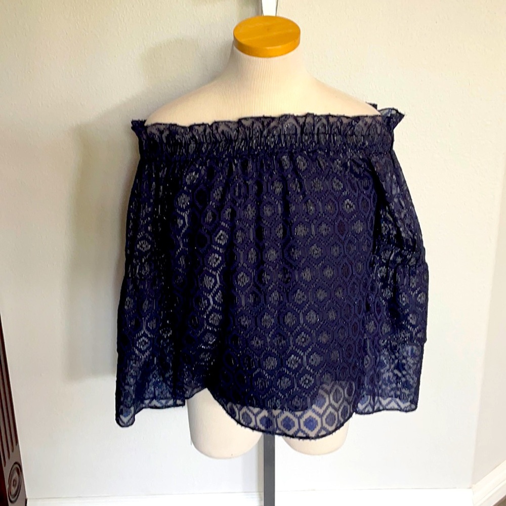 Lucky Brand navy blouse